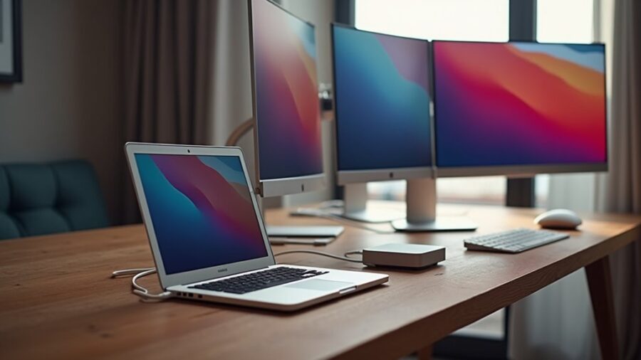 Jak podłączyć 3 monitory do MacBooka Air M3/M4?