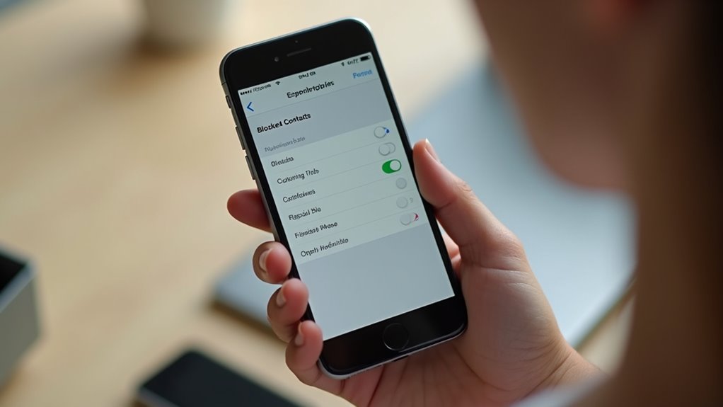 manage blocked contacts list regularly